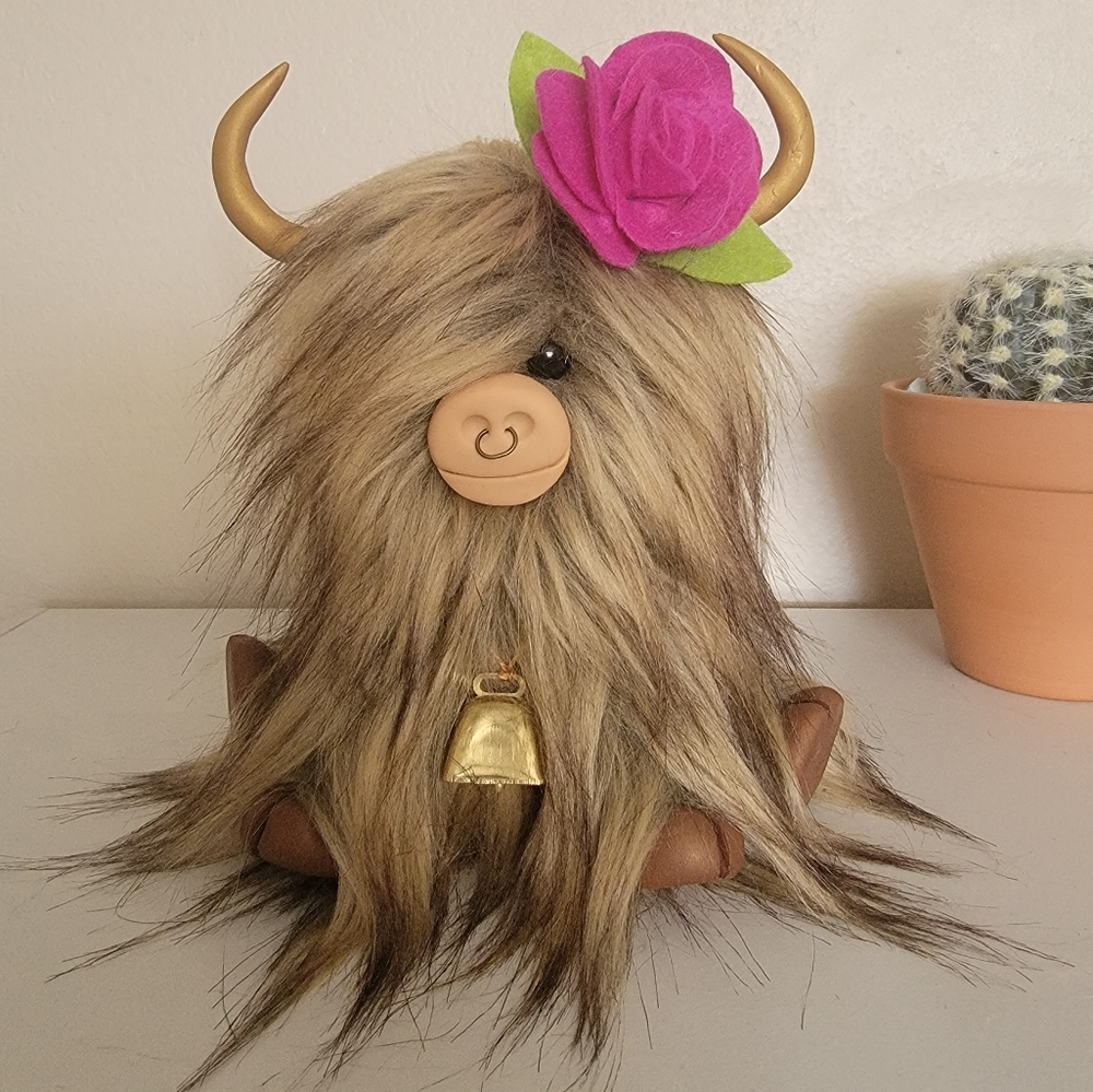 Handmade Highland Cow Gnome